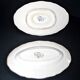 Sarreguemines sauce boat and dish in earthenware with "Obernai" decoration by Henri Loux