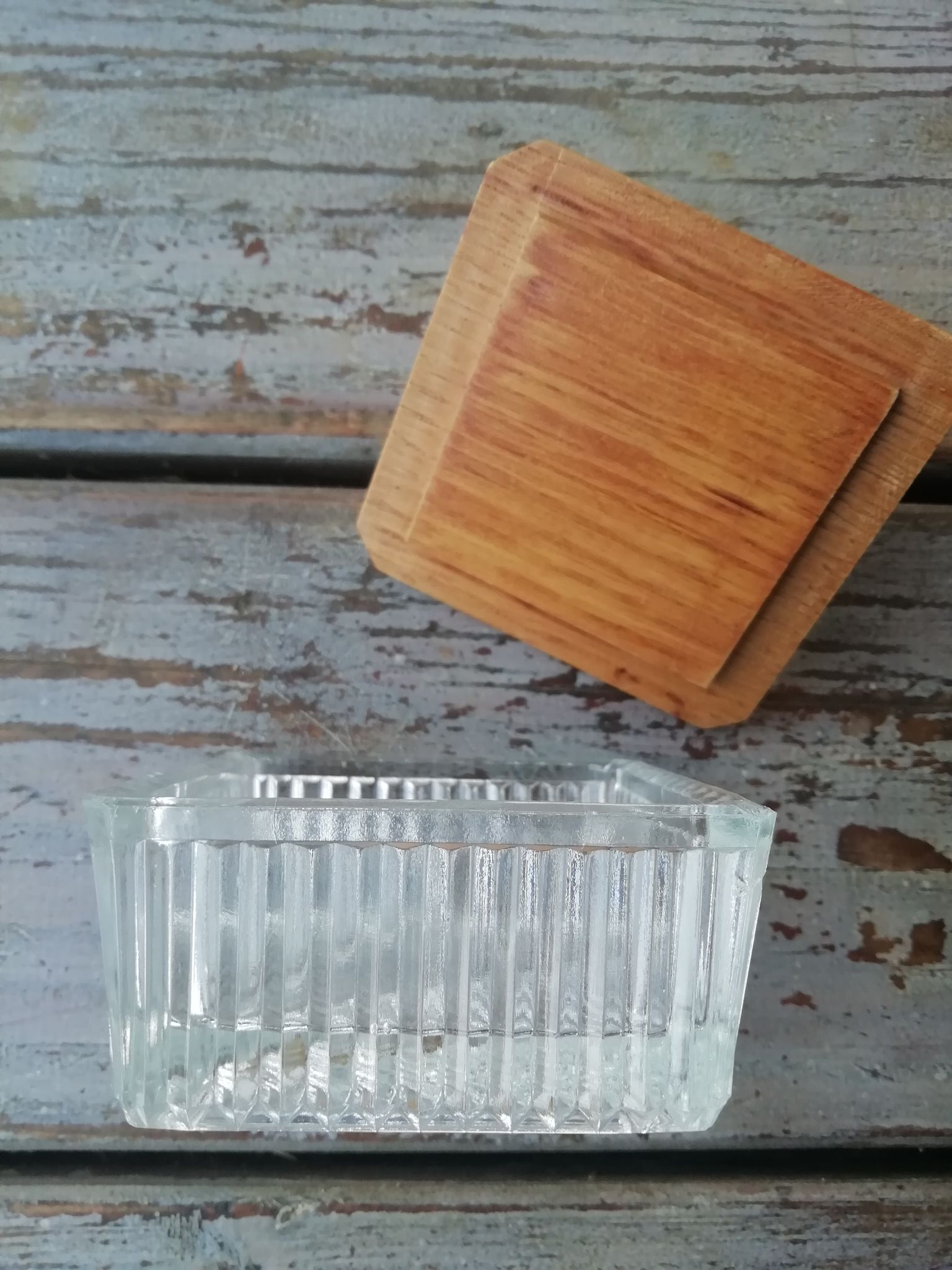 Ramequin chiseled glass