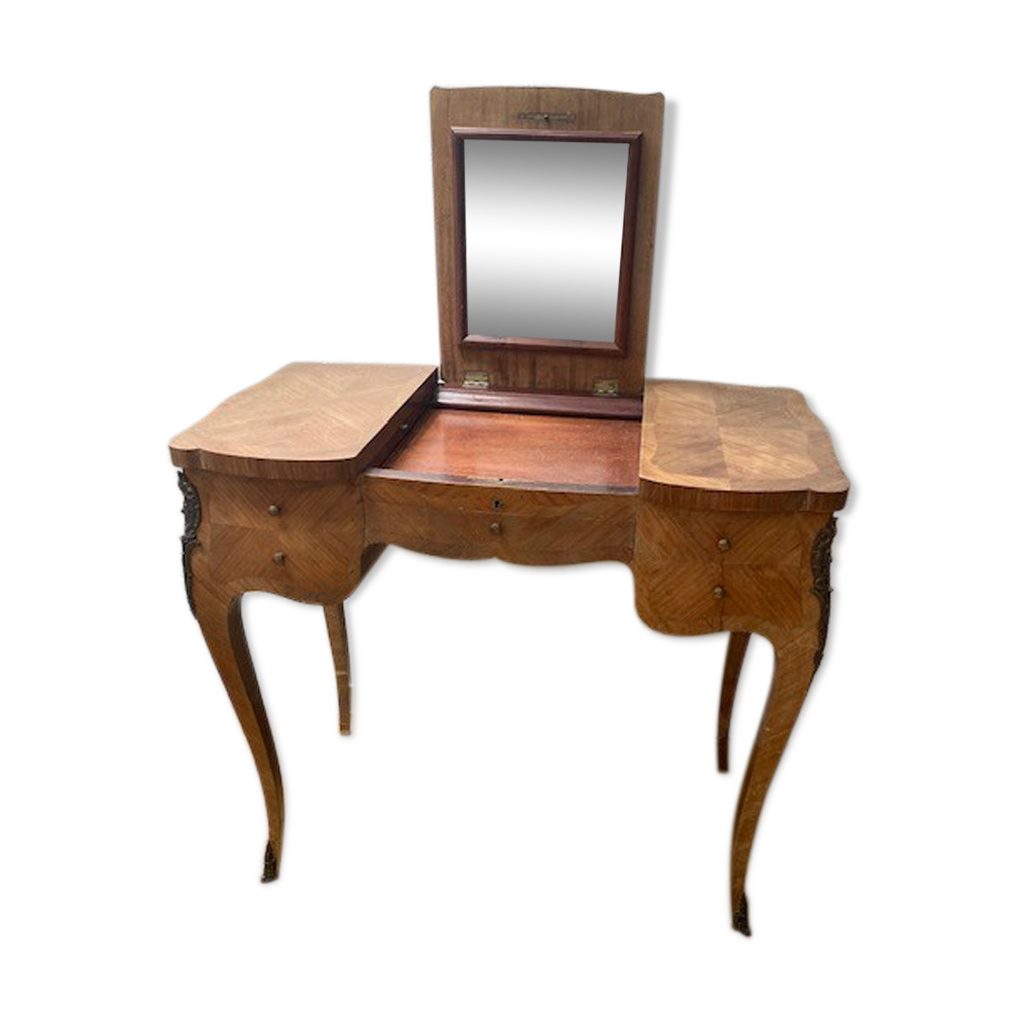 Wooden dressing table in marquetry