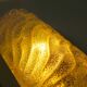 Pair of 70s wall lamps in glass and brass by Fischer Leuchten