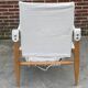 Vintage safari chair 1960s Denmark with canvas minimalist design