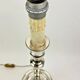 Silver-plated bronze lamp base, candlestick converted into a lamp, H. 53.5 cm