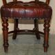 Chesterfield captain's armchair William IV in restored leather with hardwood.
