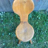 Old brutalist chair deco mountain solid wood vintage