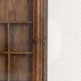 Octagonal wooden & glass showcase