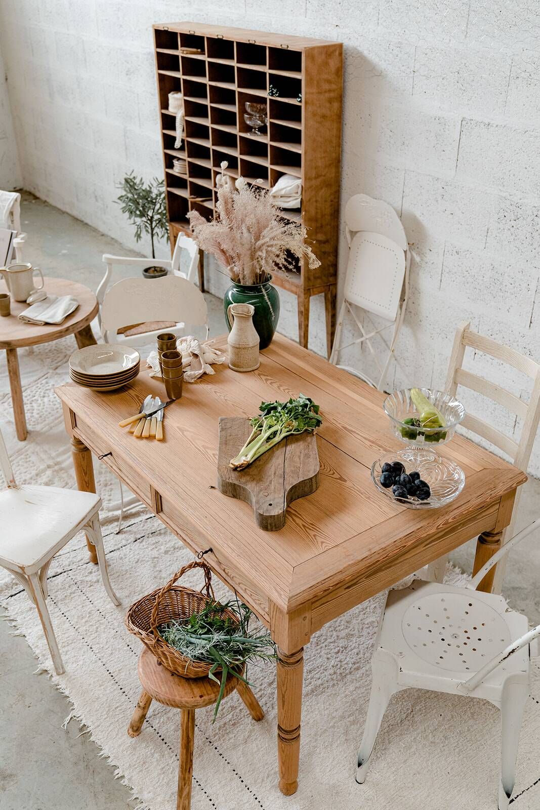 Table / bureau vintage brut