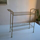 Vintage end table / coffee table & magazine rack