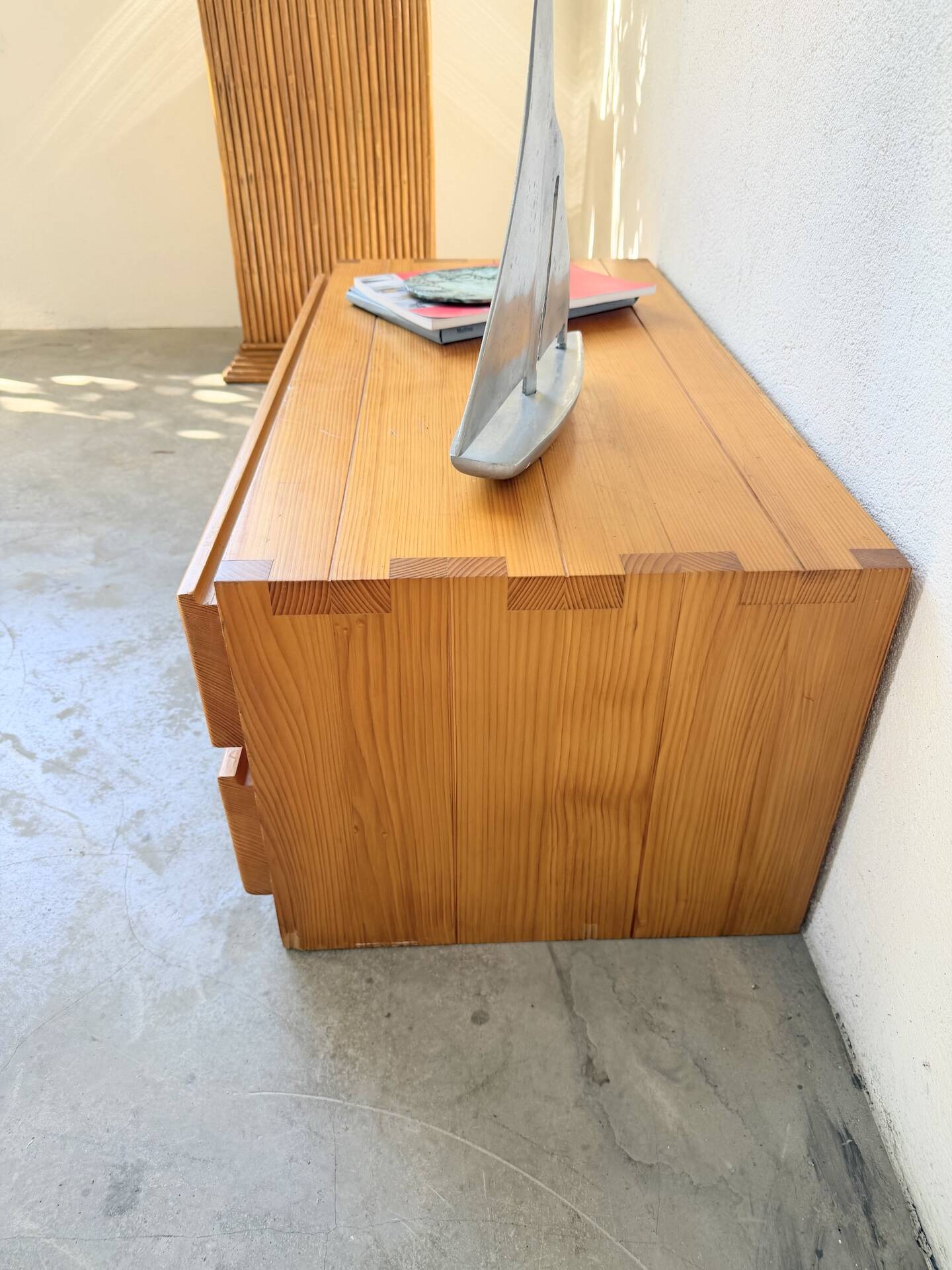 Bedside cabinet pine Maison Regain