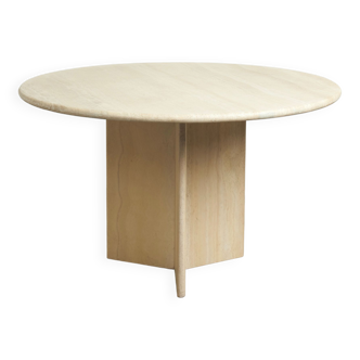 Italian travertine dining table, 1970s