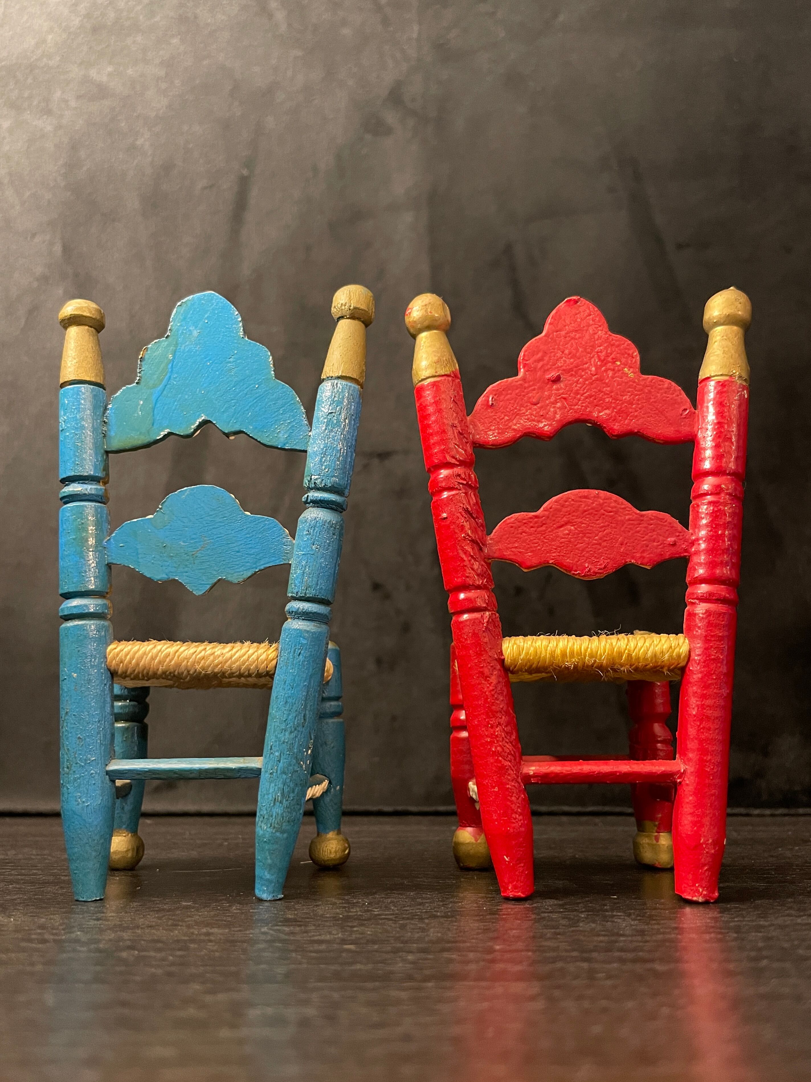 Pair of wooden chairs