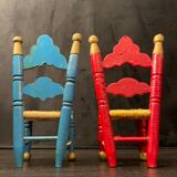 Paire de chaises en bois