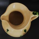 Vintage glazed terracotta ceramic jug from the 20th century.