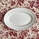 White oval ironstone dish from Creil and Montereau, late 19th century