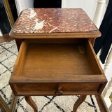 Marble pedestal table