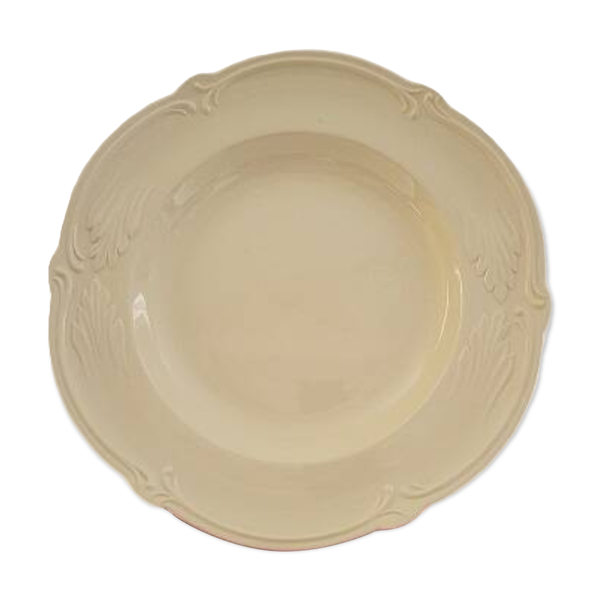 Plat de service rond en faïence de Gien Collection ''Rocaille