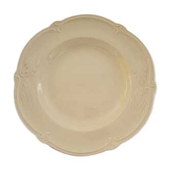 Round serving dish in Gien earthenware "Rocaille" collection