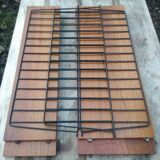 Vintage modular shelf in teak veneer and black metal, Nisse Strinning, 60s (2)