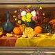 L.Maes. Still life with flowers and fruits. Large format.