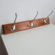 Vintage wall coat rack with three large hooks