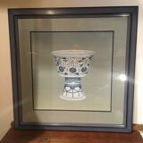 Blue and white Ming pottery, hand painted.