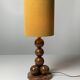 Dutch Handcrafted Commemorative Wooden Sphere Ball Table Lamp, 1976