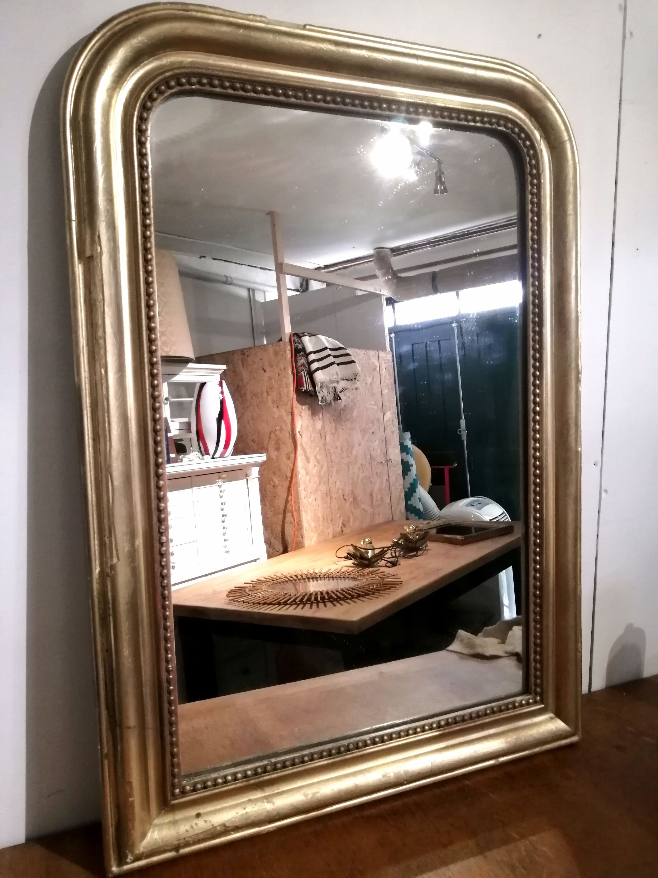 Beautiful mirror Louis Philippe very old golden  59x84cm
