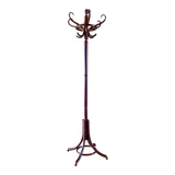 Coat rack on curved wooden stand, Baumann or Thonet style parrot