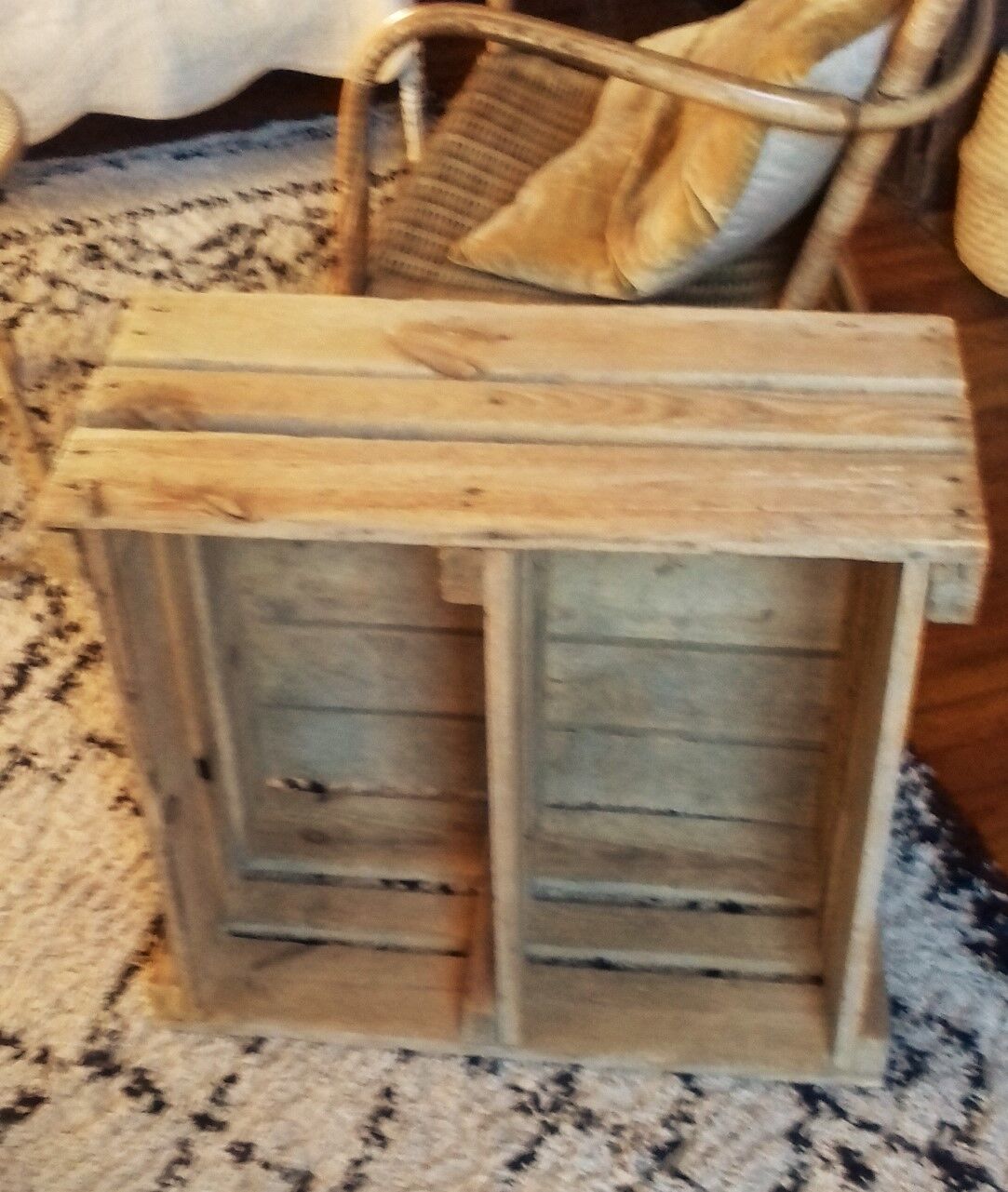 Wooden case with a storage furniture department