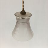 Art Deco hanging lamp in frosted glass