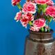 Large textured dark ceramic vase