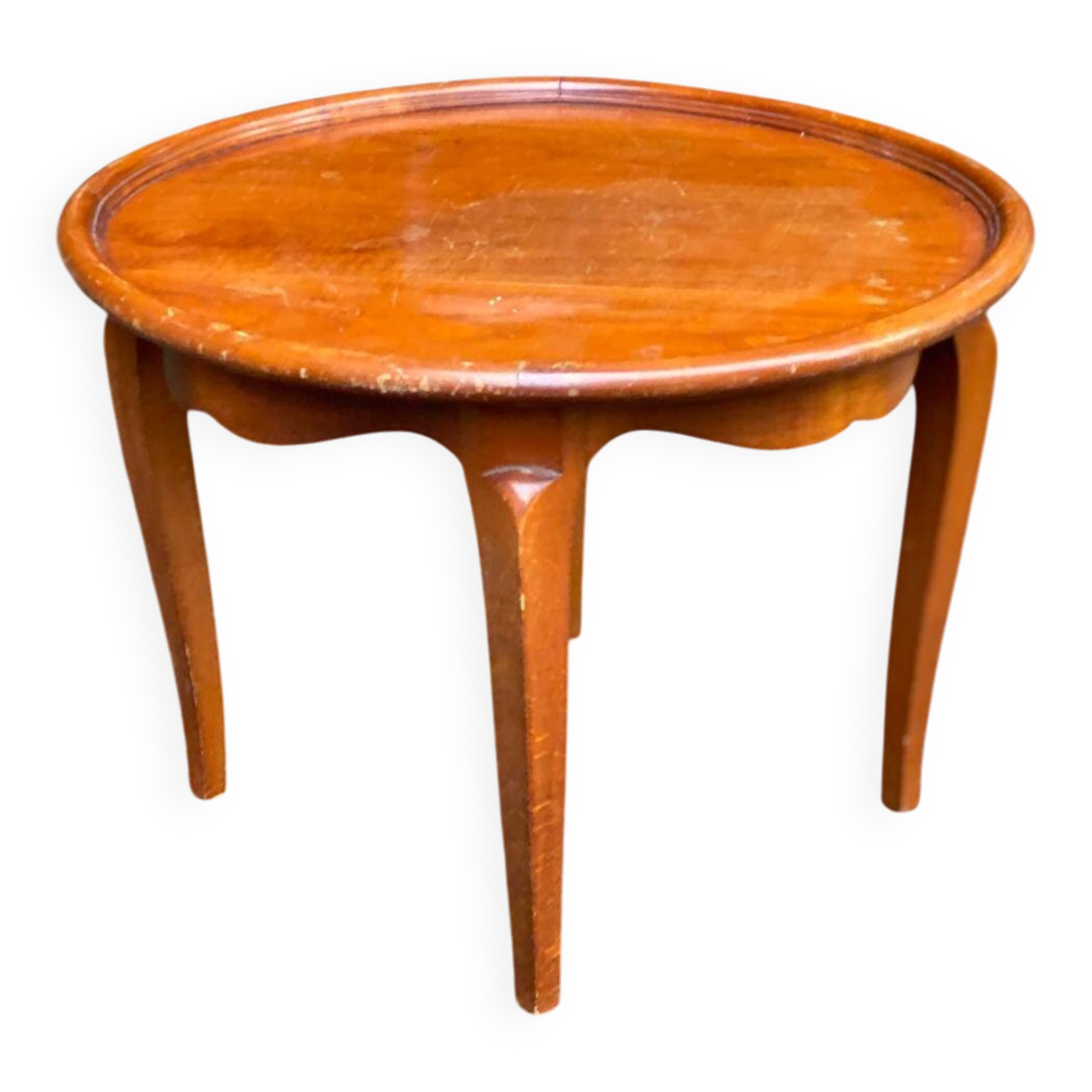 Louis XV round coffee table in solid wood