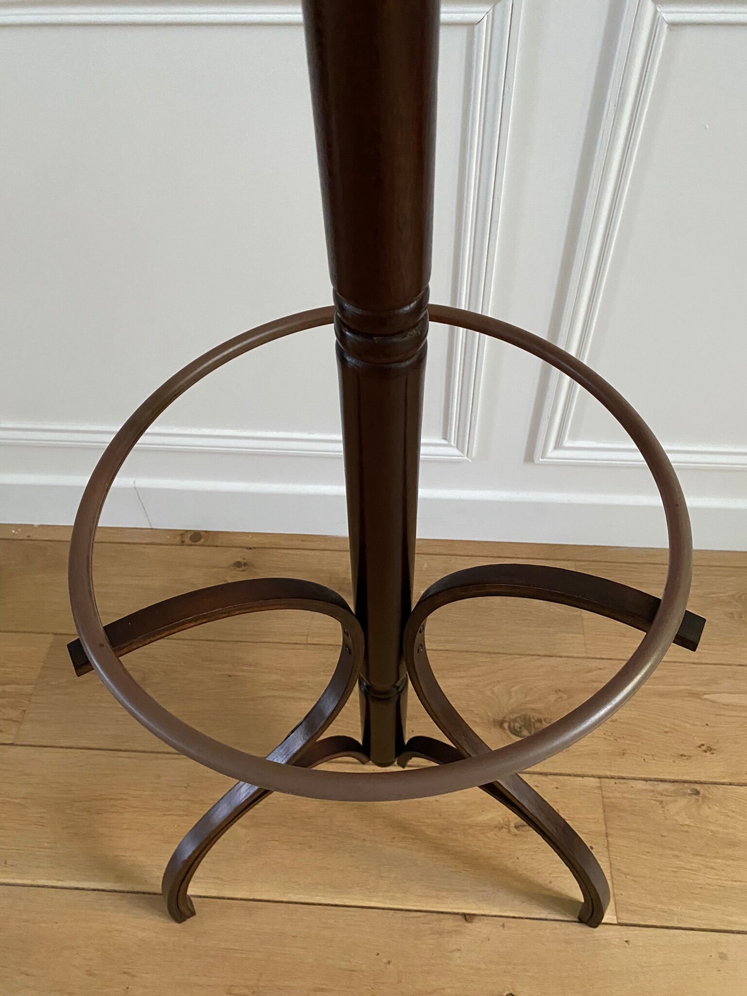 Vintage curved wooden parrot coat rack