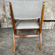 Vintage 1960s Scandinavian Bridge Armchair Wood + Grey Faux Leather