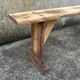 Large wooden bench, red oak, early 20th century.