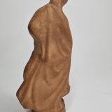 Draped Tanagra after Alexandre Bigot, Terracotta statuette, 20 cm