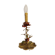Wrought iron table lamp and gold leaf. France, 1950