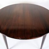 Round Dining Table With Extensions Model 55 Made In Mahogany By Omann Jun