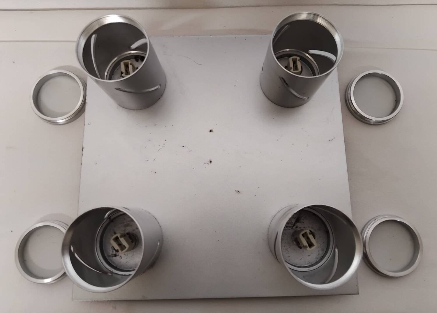 Paire de plafonnier en métal