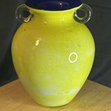 Murano Glass - Moretti Workshop - Large designer glass vase with inclusions
