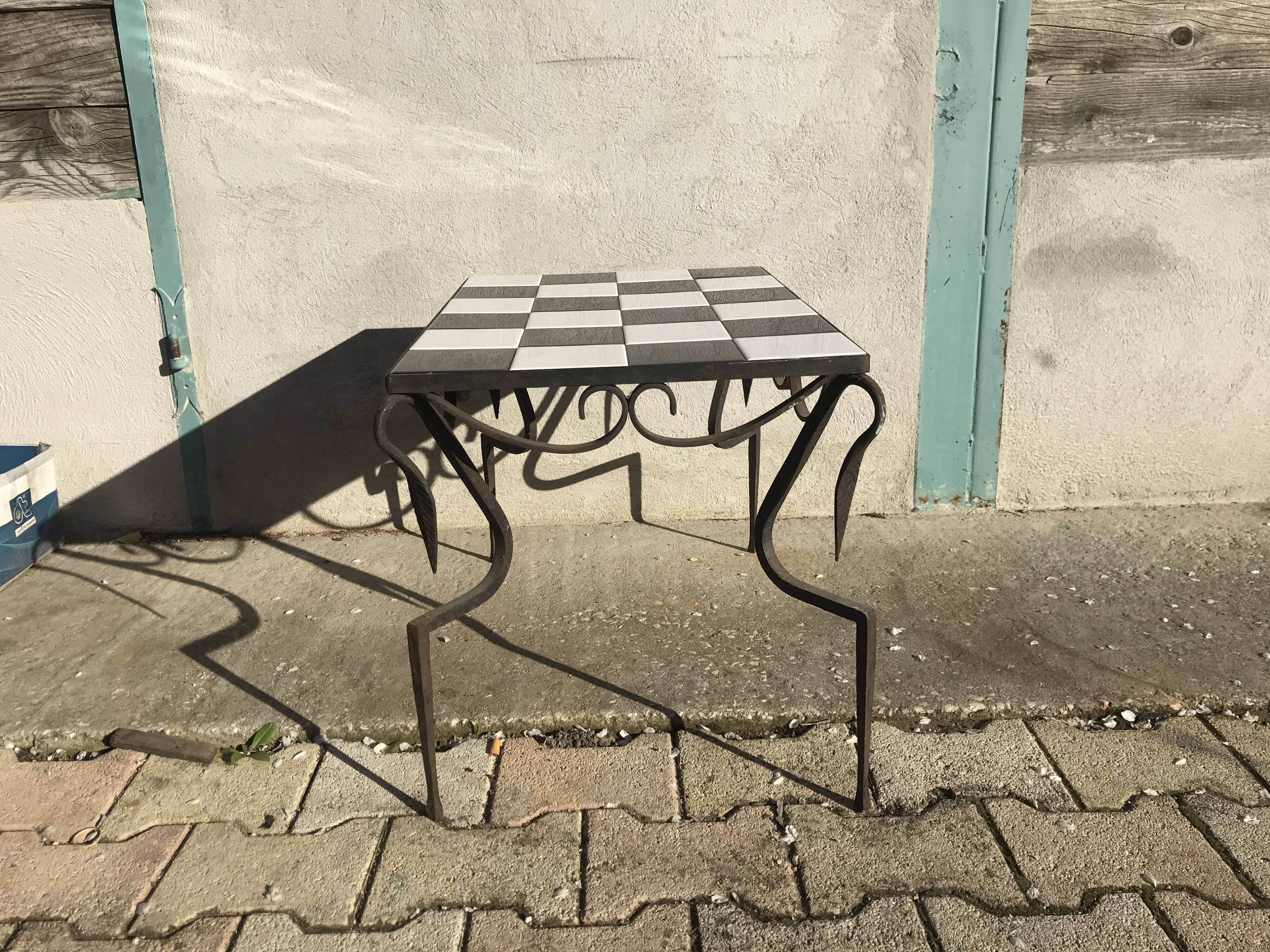 Wrought iron coffee table