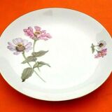 Round serving dish Fine Bohemian porcelain Carlsbad Floral decoration