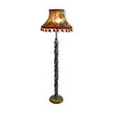 Ceramic floor lamp with little roses, 1950s