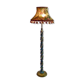 Ceramic floor lamp with little roses, 1950s