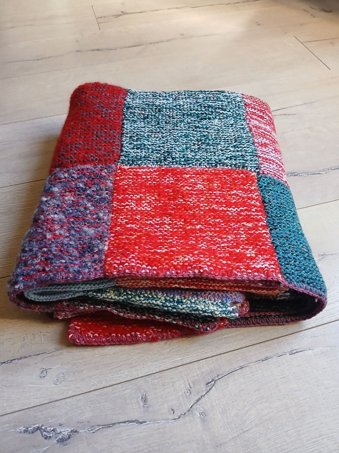 Multicoloured plaid patchwork