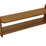 Vintage wooden wall shelve rack in pinewood minimalist design