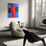 Peinture sur toile tendue "mystique" 80x65cm