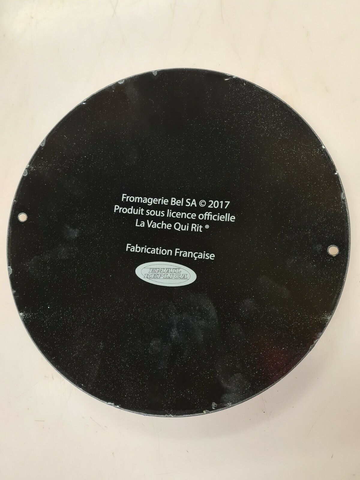 enamelled plate the laughing cow