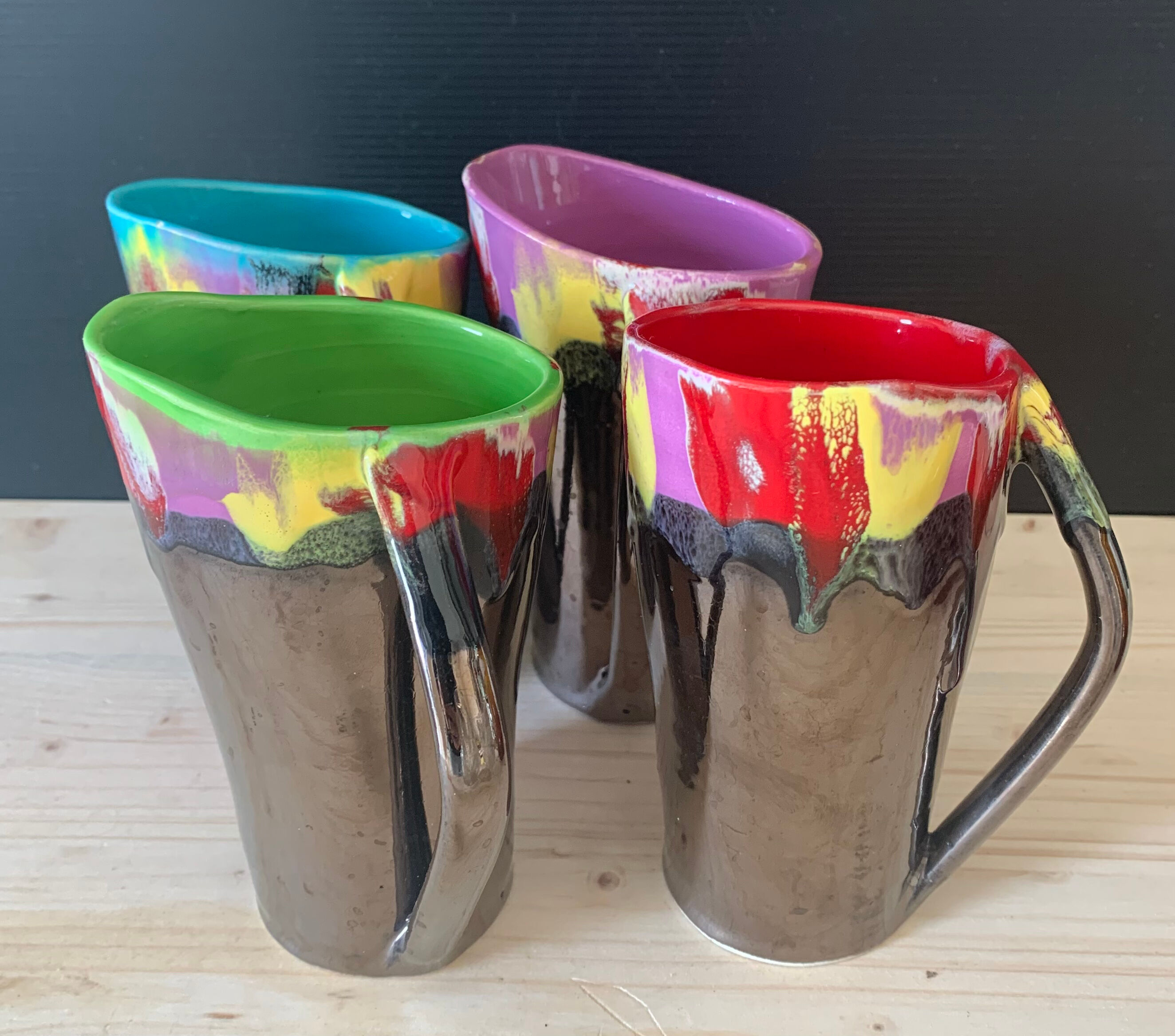 Multicolored cups Vallauris