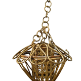Rattan and cane pendant light from the 50s/60s