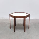 Rosewood 'Hexagon' side table by Hans Christian Andersen, 1960s